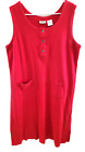White Stag Women's Red Casual Sleeveless Maxi Dress Extra Large 16/18 Pockets