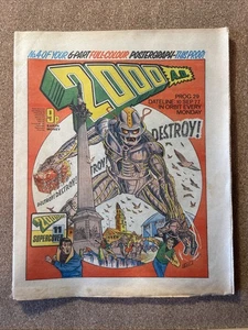 2000AD #29 1977 Good Cond. Dredd Vs Neon Knights, Dan Dare, MACH 1, Shako - Picture 1 of 20