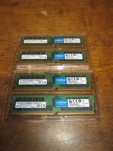 Lot 4x 16GB (64GB Total) Micron, Crucial PC4-2666V-RB2 Server Memory RAM - Afbeelding 1 van 3