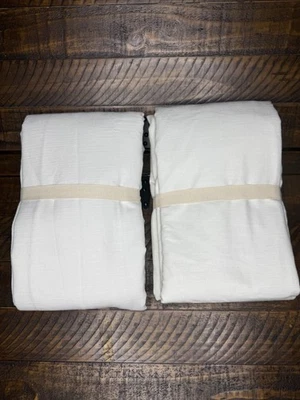 Pottery Barn Kids Evelyn Linen Blackout Curtain Panel Ivory  44X84" S/2 Open Box - Image 1 of 3