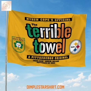 Pittsburgh Steeler Das schreckliche Handtuch Irland Dublin Spiel Flagge für Fans - Bild 1 von 3