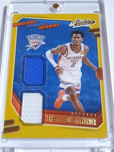 2020 Panini Absolute Shai Gilgeous-Alexander #PATCH Game Worn Dual Jerseys - Picture 1 of 3