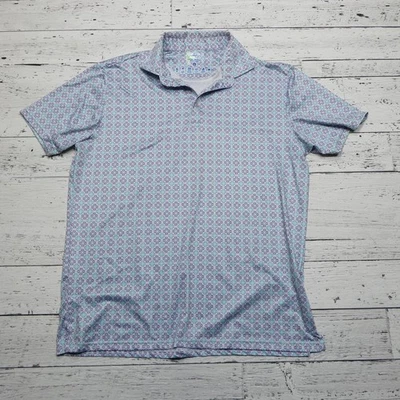 Camisa Polo TailorByrd Para Hombre Grande Estampado Geométrico Rendimiento Golf FPS 30 Foto 1 de 4