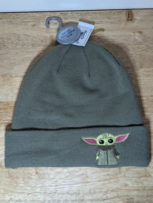 NOVO EM FOLHA Chapéu Boné de Malha Mandalorian Star Wars Baby Yoda Grogu Gorro Parques da Disney - Imagem 1 de 4