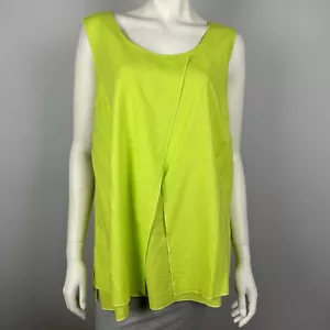 TS Taking Shaping Virtuelle Plus Size 12 Tank Top Singlet Lime Yellow Layered - Picture 1 of 10