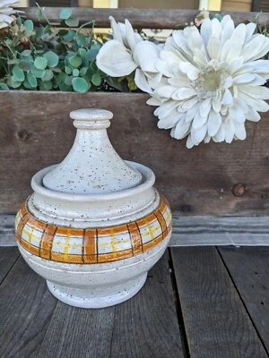 Vintage Aldo Londi For Bitossi Italian Rosenthal Netter Pottery Canister w/ Lid - Image 1 of 4
