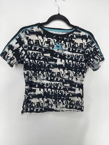 Puma Shirt Girls Medium Black Athletic Top Stretch short sleeve crew neck - Picture 1 of 9