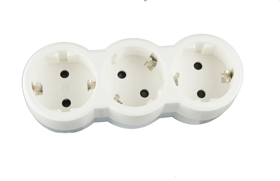 3-fach Mehrafachstecker, Multistecker, Adapter waagerecht kostenlose Lieferung - Bild 1 von 3