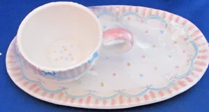 NIB NETTI CONFETTI IT'S MY PARTY GOODY PLATE WITH CUP SET BUNNIES BY THE BAY - Picture 1 of 11