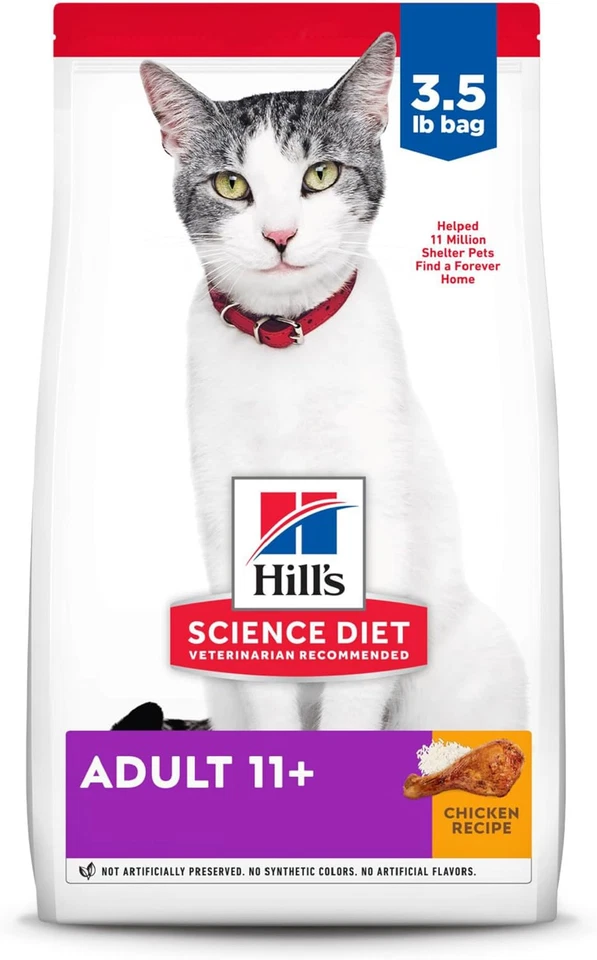 Hill's Science Diet Adult 11 Senior Dry Cat Food Chicken Recipe 3.5 lb
