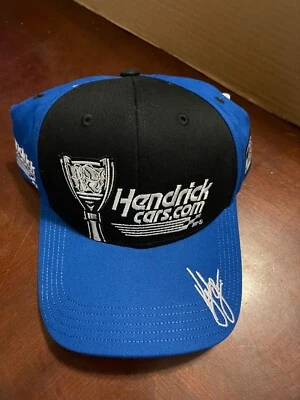 Gorra trofeo campeón de la Copa NASCAR 2021 Kyle Larson azul #5 campeón HMS Hendrick nueva Foto 1 de 4