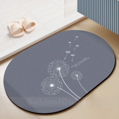 Super Absorbent Non Slip Bath Mat Bathroom Dandelion Quick Dry Rug Floor Carpet Foto 1 de 4