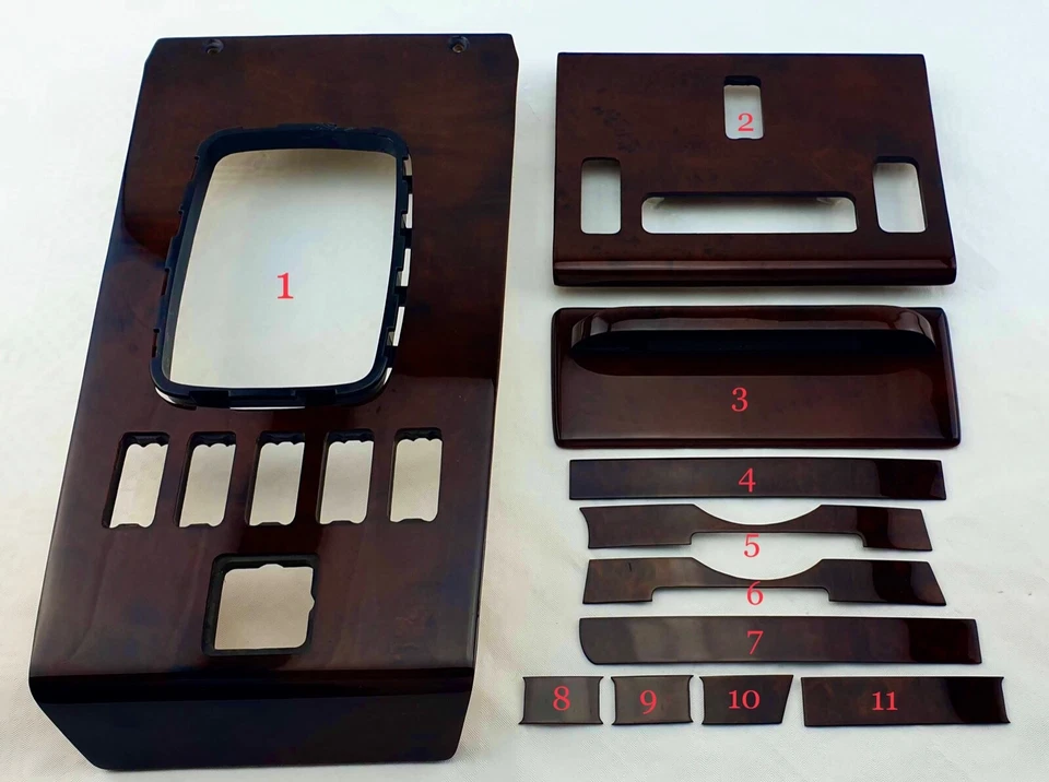 Mercedes SL R107 W107 Wood Interior Trim Burl Walnut 11 Pc Set US Version Pre 86 - Image 1 of 1