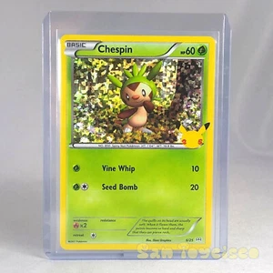 Tarjeta promocional de McDonalds 25 aniversario de Pokémon JCC - Chespin 6/25 Holo 2021 - Imagen 1 de 2