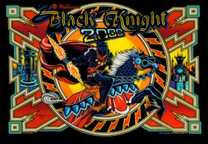 WILLIAMS Black Knight 2000 BK2K pinball machine backglass translite replacement - Picture 1 of 1