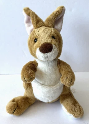 GANZ Plush Webkinz KANGAROO Stuffed Animal Toy Retired 9" Brown White HM180 - Image 1 of 4