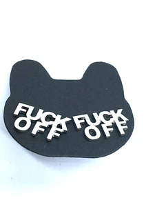 Lustige Ohrringe unhöflich schwören f*ck off silberfarben Damen Herren Frauen Punk süß - Bild 1 von 14