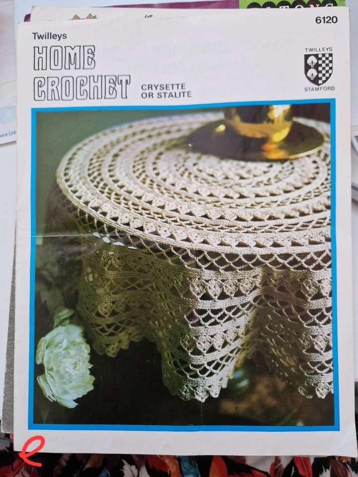Copy of Crochet pattern for Tablecloth By Twilleys No 6120 - Image 1 of 3
