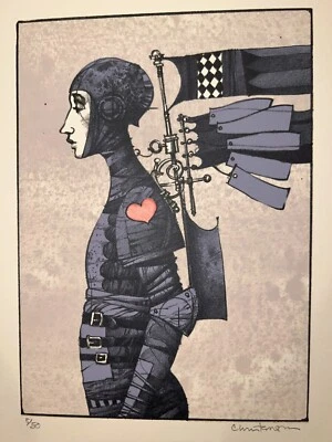 James Christensen - Messenger of the Heart - Original Stone Lithograph- Lavender - Image 1 of 3