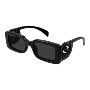 Gucci GG 1325 S 001 Black Grey Lens Rectangular Women's Sunglasses New - Picture 1 of 5