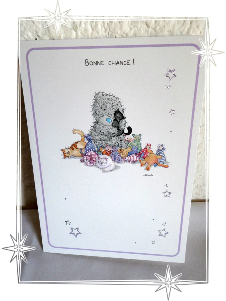 Carte Postale et son enveloppe " Bonne chance ! " Me to you