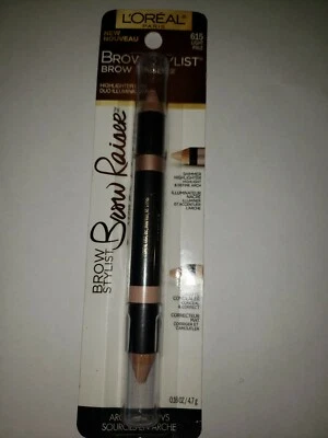L'Oreal Brow Stylist Brow Raiser Highlighter Duo Shimmer & Matte LIGHT PALE 615  - Image 1 of 3