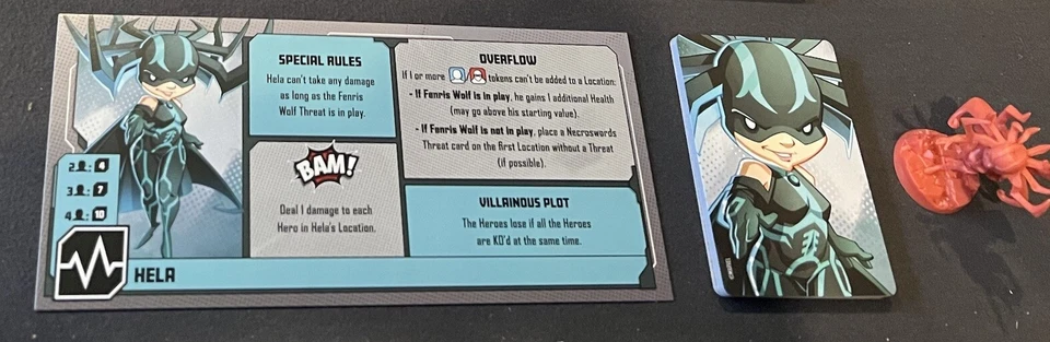 Marvel United Hela Villain Kickstarter Exclusive Stretch Goal Box Promo CMON - Image 1 of 1