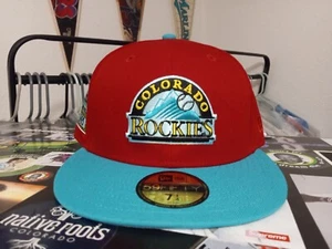 Colorado Rockies New Era Hat Club 59Fifty Custom Fitted Hat Side Patch 7 1/4 - Picture 1 of 8