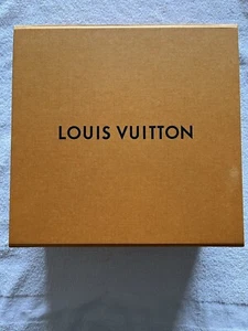 Louis Vuitton Medium Gift Box 10 x 10.25 x 5 Empty Orange Blue Authentic #002 - Picture 1 of 10