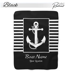 Personalized Anchor Boat Blanket, Gift For boat owners, boat gifts - Picture 1 of 9