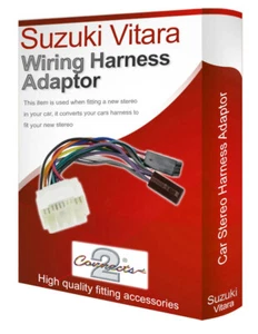 Suzuki Vitara Radio Estéreo Cableado Cable Adaptador Gomas Convertidor - Imagen 1 de 1