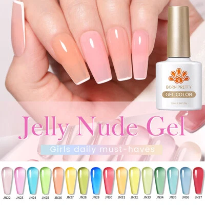 MARKENLOS Durchscheinender Jelly Nude Gel-Nagellack Halbtransparenter Soak-Off-Uv-Led ,