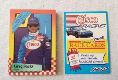 1989 Maxx Crisco Foods COMPLETE Insert Set NASCAR Racing 25 Cards Master Set - Image 1 of 3