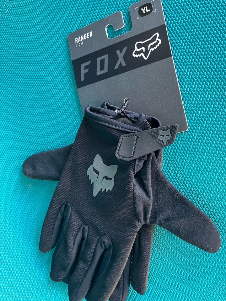 Guantes de ciclismo Fox Racing Youth Ranger MTB negros nuevos jóvenes grandes Foto 1 de 3