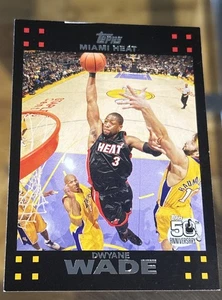 Dwayne Wade Basketball Card 2007-08 Topps Miami Heat #3 HOF - Picture 1 of 2