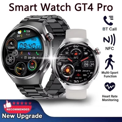 BRANDED HUAWEI GT4 Pro GPS NFC Smart Watch Men 360*360 AMOLED Screen Heart Waterproof UK