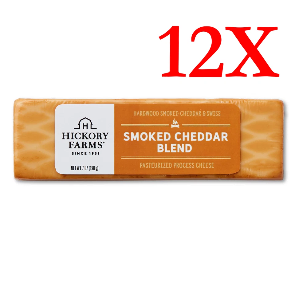 Paquete de 12 mezcla de queso cheddar ahumado Hickory Farms, 7 onzas cada uno Foto 1 de 2
