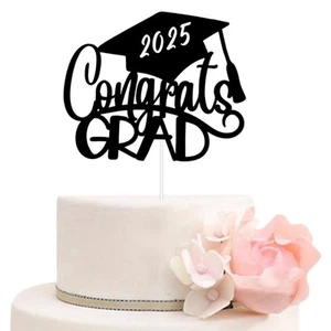 Congrats Grad 2025 Cake Topper, Class of 2025 Graduation Party Decorations fo... - Picture 1 of 6