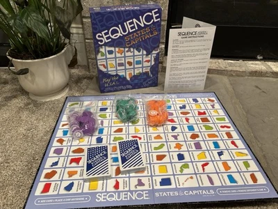 Sequence States & Capitals Board Game Jax Educational Geography Cards Sealed NEW - Image 1 of 4