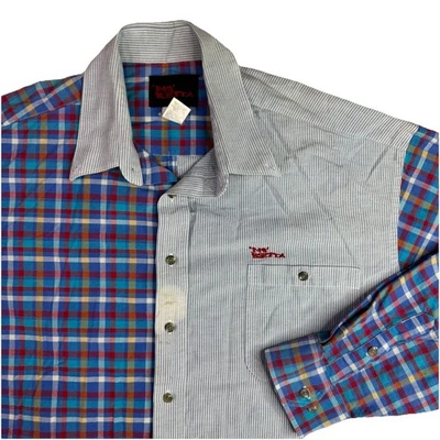 MO BETTA Vintage GARTH BROOKS Para Hombres 2XL Panel Dividido Cuadros Rodeo Western (Leer) Foto 1 de 4