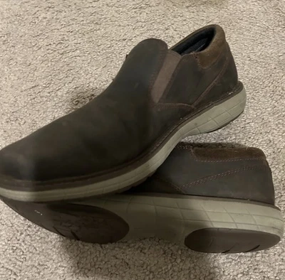 Zapatos sin cordones Merrell de cuero marrón, talla 9,5 buen estado usados Foto 1 de 4