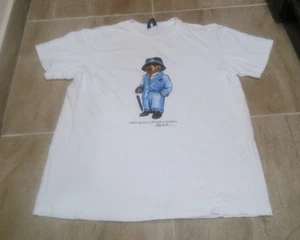 Vintage 90er Polo Ralph Lauren Hemd Herren Anzug Bär Regenschirm weiß Gr. L RAR - Bild 1 von 11