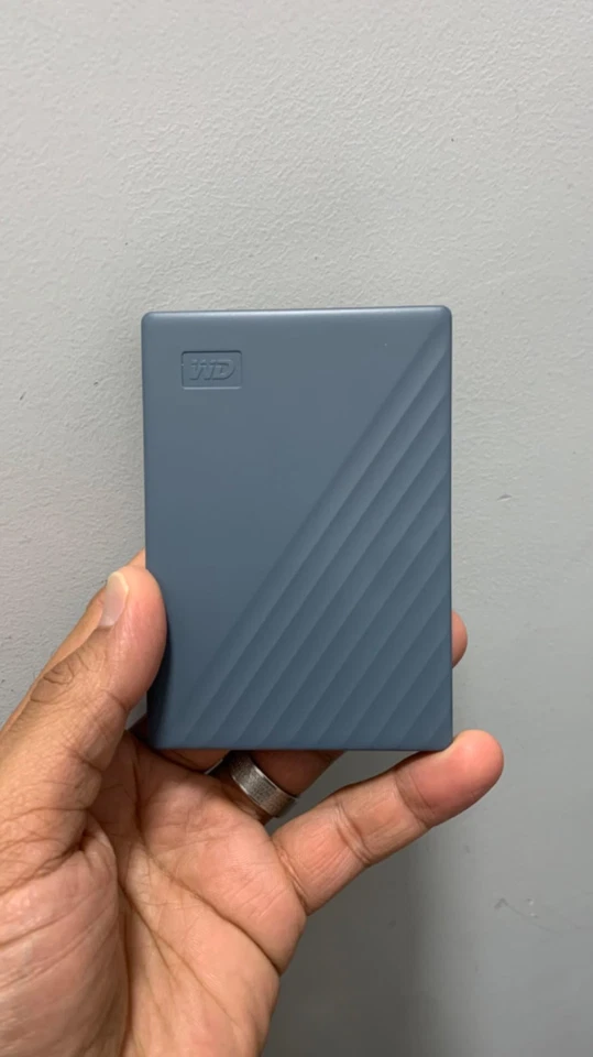 WD 2TB My Passport, Portable External Hard Drive, Blue, WDBYVG0020BBL-WESN - Image 1 of 1