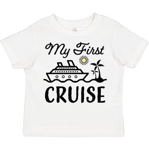 Inktastic My First Cruise With Cruise Ship And Palm Trees Toddler T-Shirt 1st - Picture 1 of 11
