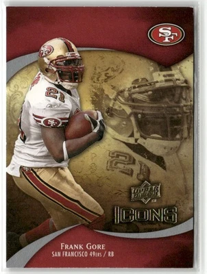 2009 UPPER DECK ICONS #20 FRANK GORE SAN FRANCISCO 49ERS - Image 1 of 2