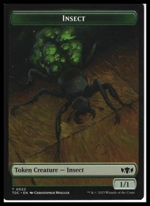 MTG Commander TDM TOKEN Insect #0022 Zombie Druid #0010 - Picture 1 of 2