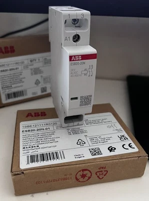 1pc ABB ESB20-20N-01 Installation Contactor 24V AC/DC 1SBE121111R0120 - Image 1 of 2
