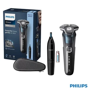 Philips Series 5 Electric Wet & Dry Shaver Trimmer Nose Trimmer & Case S5889/11 - Picture 1 of 8