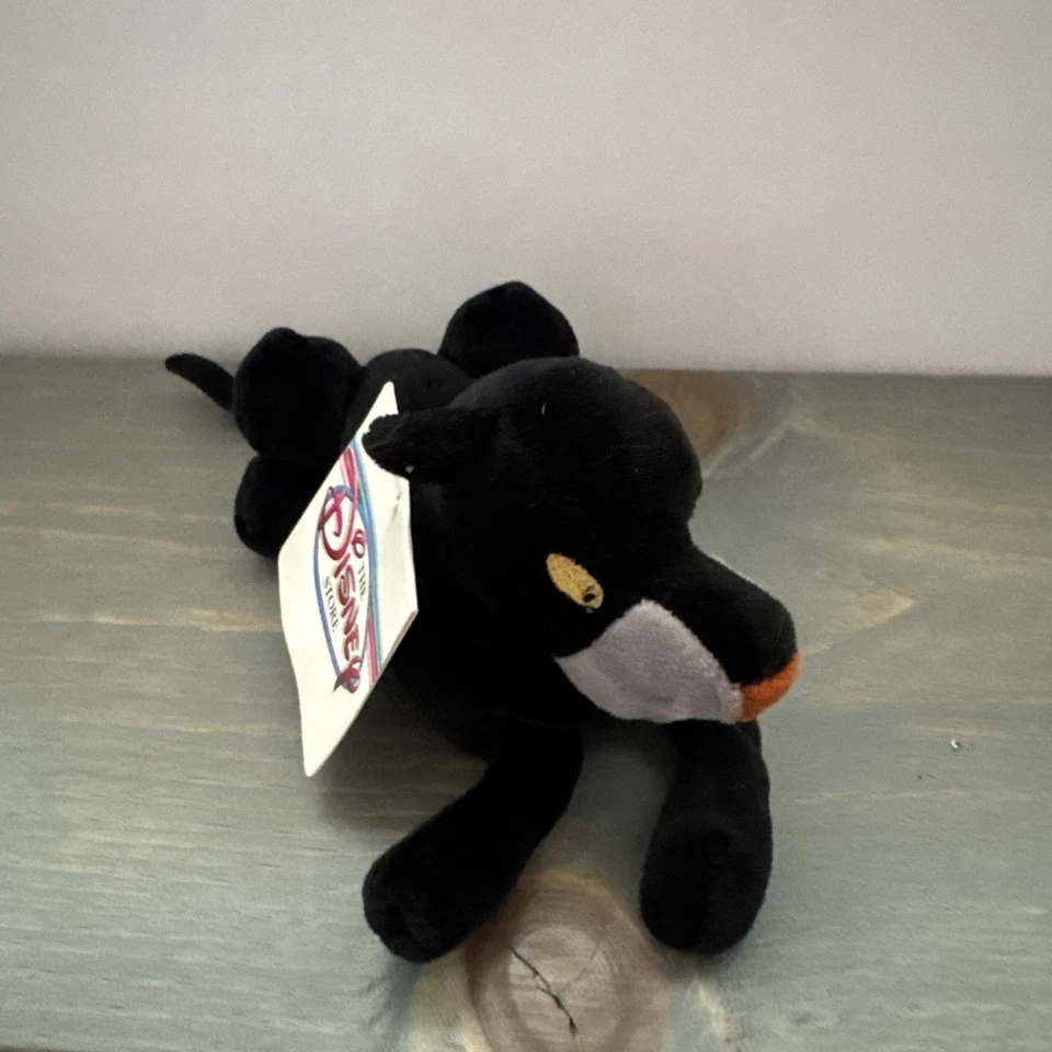 Vintage Disney Plush 8in Mini Bean Bag Bagheera The Panther From Jungle Book