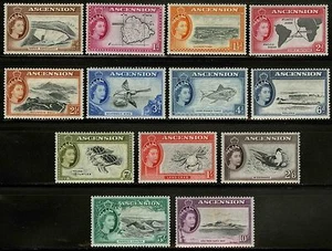 Ascension 1956 Scott # 62-74 Mint Lightly Hinged Set - Picture 1 of 1